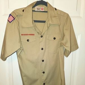 BSA Boy Scout Youth Uniform Shirt - Used Youth Large